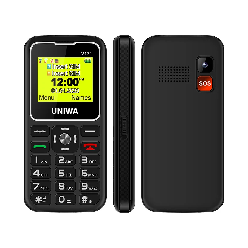 Для пожилых людей 2G GSM мобильный телефон русская клавиатура SOS Беспроводная FM 1000mAh