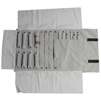 

Travel Jewelry Organizer Roll Large Necklaces Stud Earring Ring Storage Bag Travel Jewelry Organizer Roll