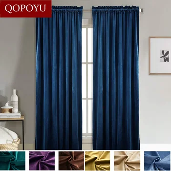 

Customization Curtains for Living Dining Room Style Bedroom Luxury Golden Curtains Valance Curtains Finished Product Navy