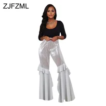 ^#Cheap Sparkly Sequin Fashion Bell Bottom Pant For Women High Waist Club Party Falre Trouser Streetwear Female Plus Size Wide Leg Pant ^#Cheap Sparkly Sequin Fashion Bell Bottom Pant For Women High Waist Club Party Falre Trouser Streetwear Female Plus Size Wide Leg Pant