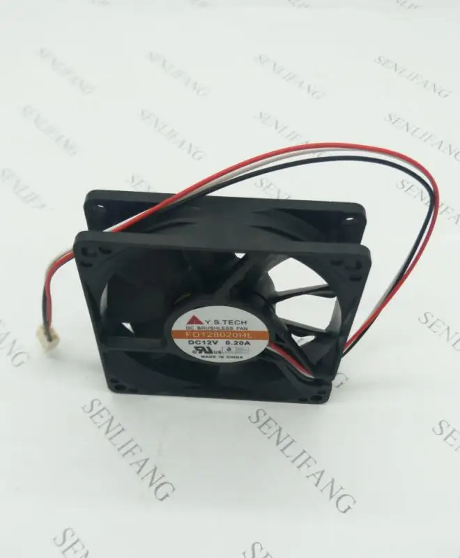 Для FD128020HL 8020 8 см 12V 0.20A 8 см в форме ручки с двумя шарами шасси вентилятор Бесплатная доставка