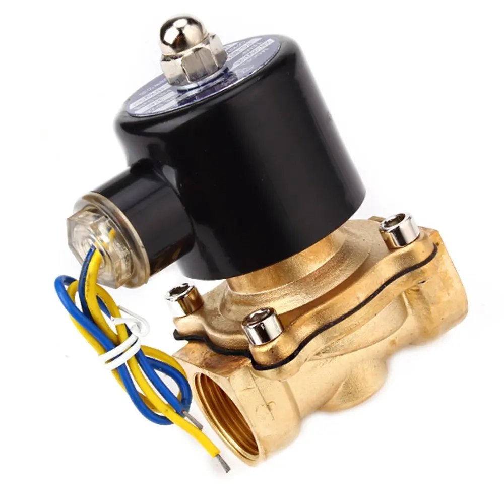 

DC 12V 3/4" Electric Solenoid Valve Gas Water Fuels Air Black
