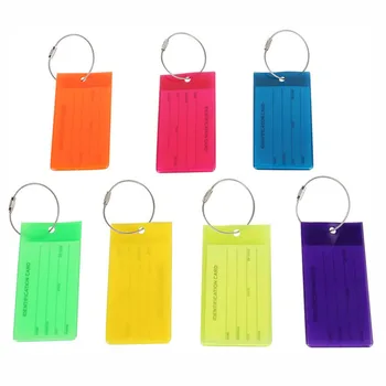 

2pc Simple Plastic Error-proof Luggage Tags Key Tags Classification Tags Hand Luggage Tags Boarding Passes Travel Accessories