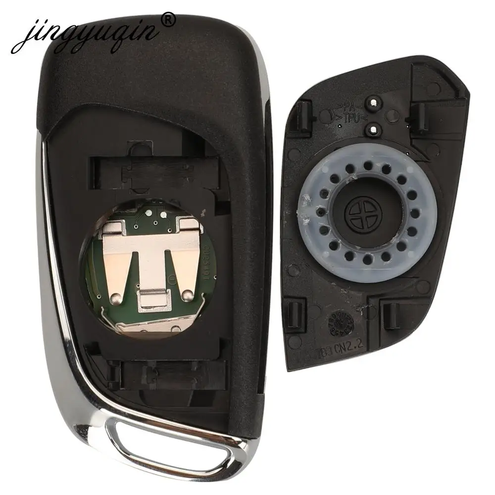 Jingyuqin-5X-OEM-originale-433-92Mhz-FSK-ID46-PCF7941-Chip-Flip-Car-Key-per-Citroen-C4.jpg Keyforkess 5X OEM originale 433.92Mhz FSK ID46 PCF7941 Chip Flip Car Key per Citroen C4 c-quatre 3 pulsanti Auto pieghevole telecomando - Jingyuqin 5X OEM originale 433 92Mhz FSK ID46 PCF7941 Chip Flip Car Key per Citroen C4