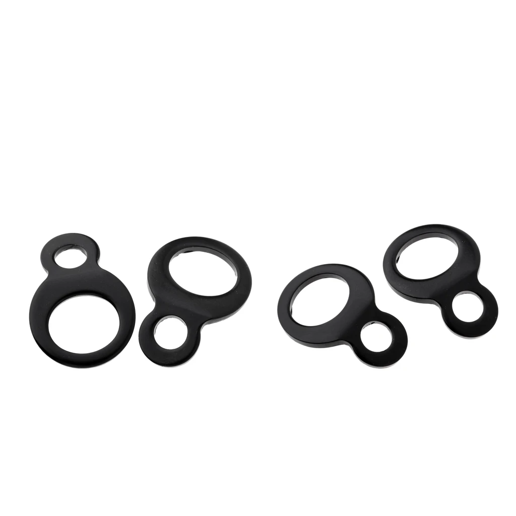 4PCS Black Tie Down Strap Rings for Motorcycle Dirt Bike ATV UTV Universal