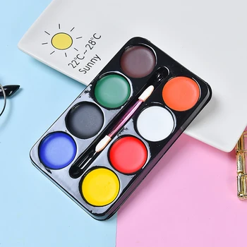 

1 Box 8-Color Face Painting Kit Colorful Face Paint Body Makeup Tool Painting Kit For Halloween/ Fancy Carnival Party