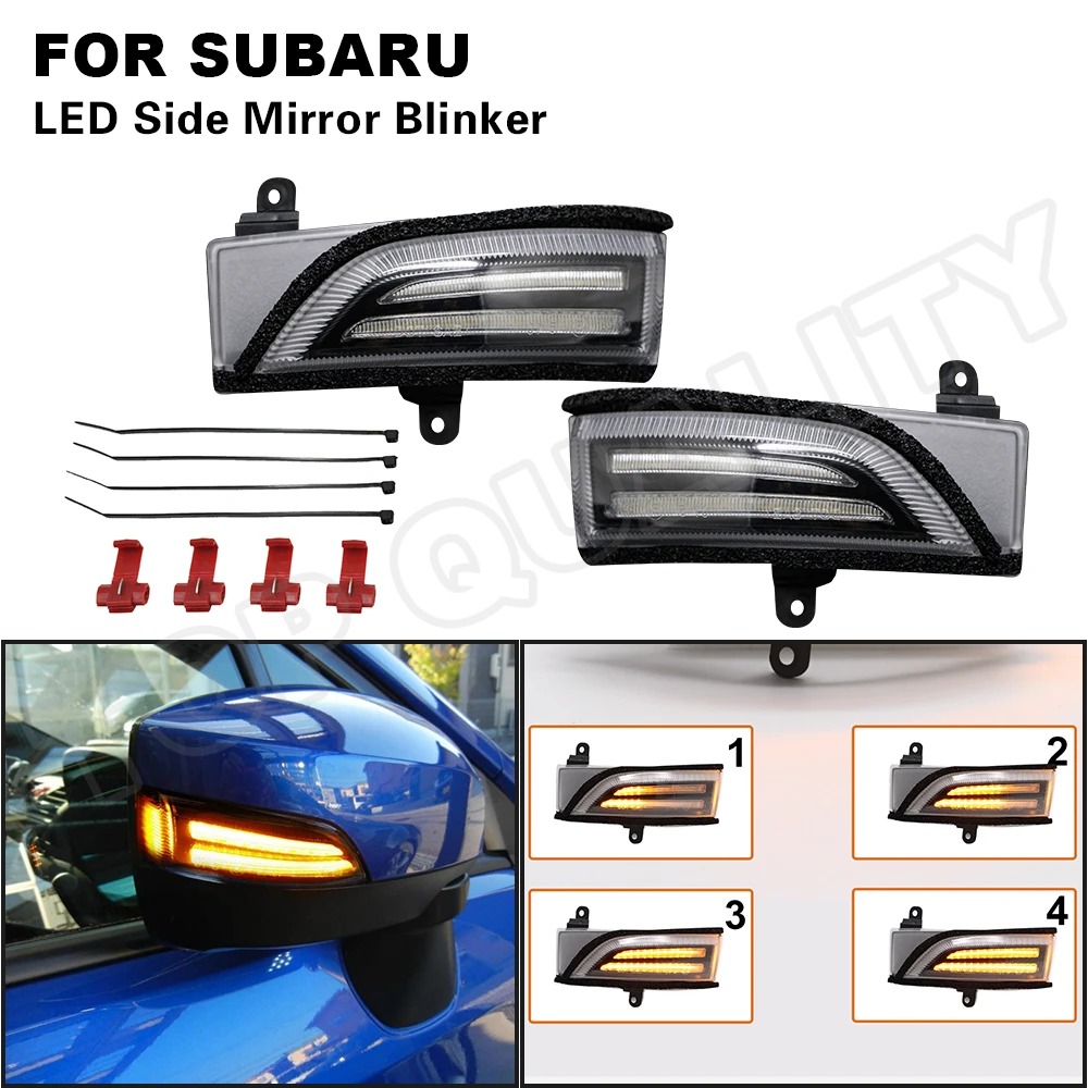 Dynamic Sequential LED Side Mirror Turn Signal Blinker Light Smoked For