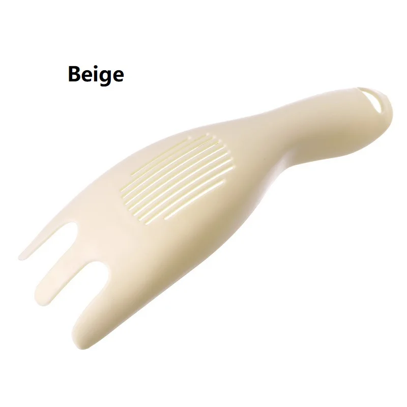 Beige Сито для мытья риса пластиковое сито ложка рисовые соевые бобы стиральный инструмент сливной ложка-ситечко с отверстием Кухонные гаджеты - Цвет: Beige