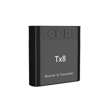 

2 In 1 Bluetooth 5.0 Audio Transmitter Receiver TX8 Wireless Music Adapter Laptop TV Long Range Accessories Audio Transceiver