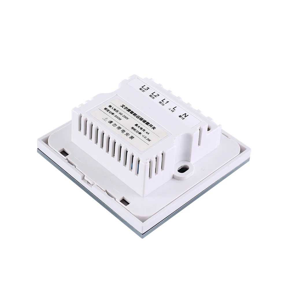 AC 110V 220V 800W 3 Channel WIFI Wireless Module 3Bit Type-86 Touch Switch APP Circuit Intelligent Controller