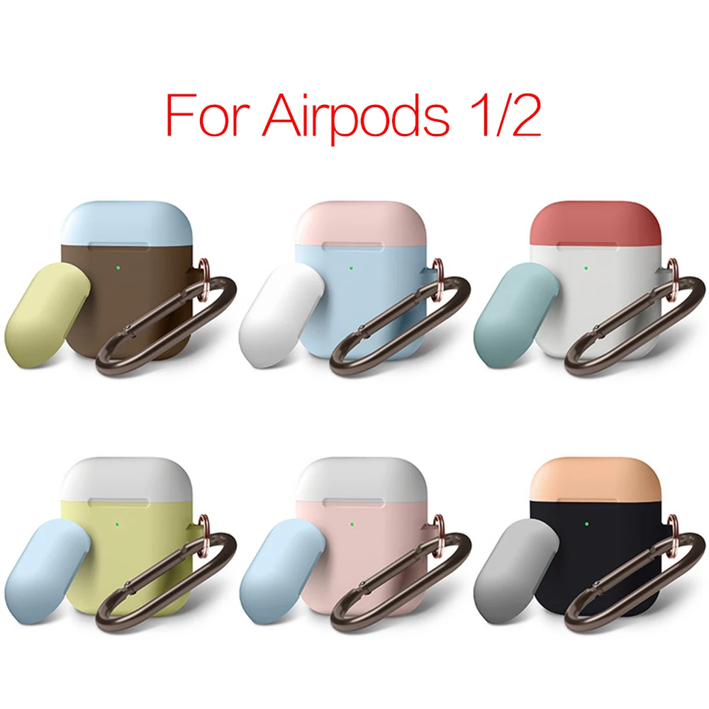 

For AirPods Shockproof Ear Pod Case for Apple Headphone Protective Silicone Cover Case for Airpod 1 2 Case Charger Accessorie