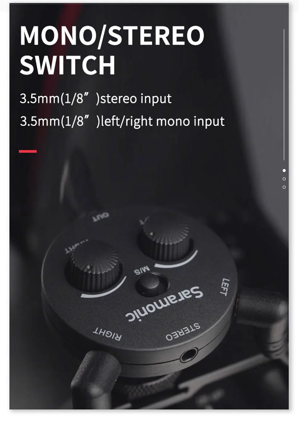 Saramonic adaptador de áudio ax1, adaptador com