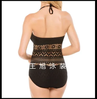 

European and American Explosive Triangular Hollow-out Mesh Swimsuit