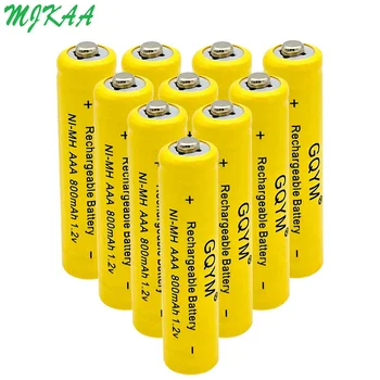 

MJKAA 1.2V Ni-MH 800mAh Yellow AAA Rechargeable Battery for Remote Controls Radios Torches Clocks Toys Batteries