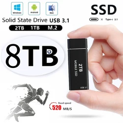 Disque dur externe SSD USB 3.1 de 8 to, stockage Portable à grande vitesse pour ordinateur de bureau 