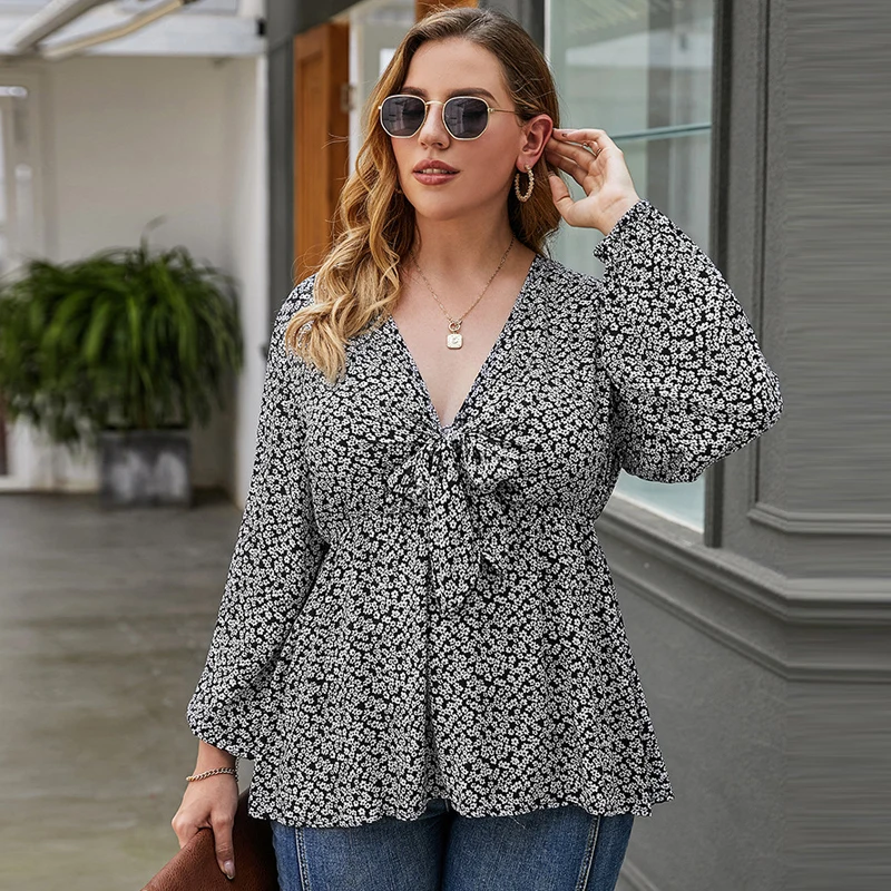 Sexy Women Flowy Boho Beach Blouse Vintage Flower Print Loose Tops Plus Size Clothing | Женская одежда
