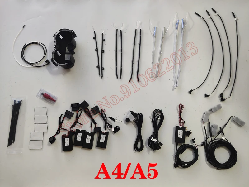 For Audi A4 S4 A5 S5 B9 Center Console Dashboard Ambient Light LED Strip Decorative Cover Lift Tweeter Speaker Lamp led strip lights led car lights led lights led atmosphere lamp led light strip led car decorative lights led car decoration lamp car ambient lights led atmosphere lighting led interior lights
