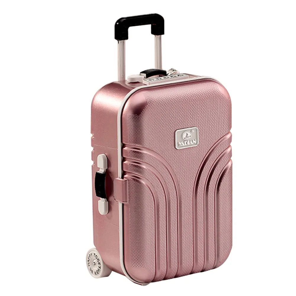 Rose Gold Чемодан стиль музыкальная шкатулка коробка для хранения ювелирных изделий вращающаяся балерина девочка для детей игрушки подарок DEC889 - Цвет: Rose Gold