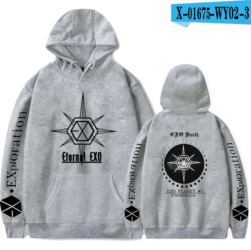 R Новое поступление EXO планета#5 толстовки Для мужчин повседневный пуловер уличная Толстовка Sudadera Hombre Male; EXO планета#5 Толстовка Для мужчин - Цвет: R
