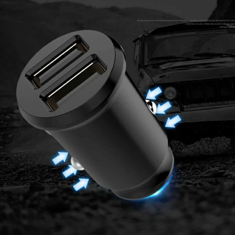 Двойной USB адаптер для быстрого автомобильного Зарядное устройство Phone 5V 3.1A Авто
