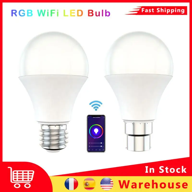 

New Fcmila 15W Wifi Bulb E27 Dimming Light RGB+CCT Smart Automation Voice Control Work With Alexa Google Home , Dropshipping