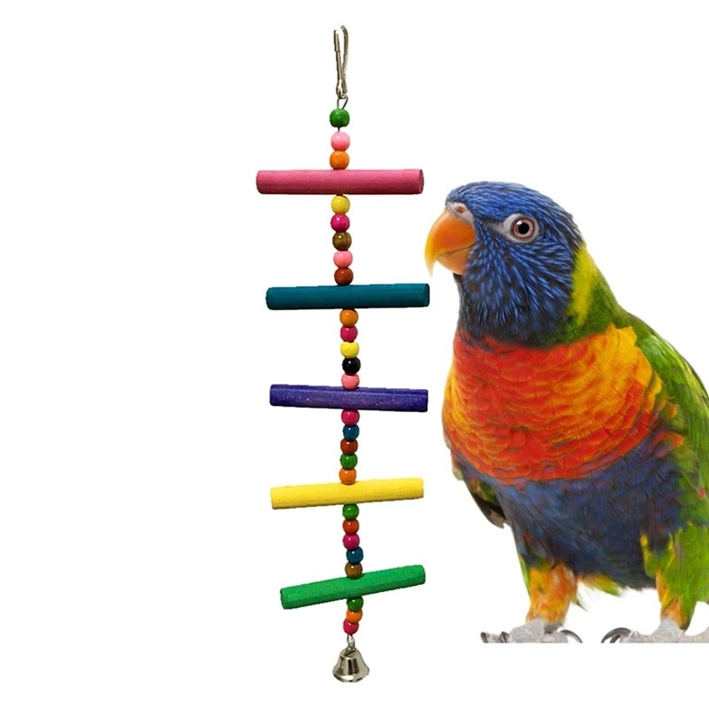 Птица игрушка поворачивается лестница для лазания Попугай Висячие окуня деревянные качели красочная игрушка