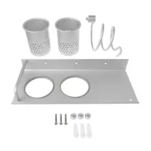 Пробивая пространство алюминиевый фен стойка Многофункциональная Ванная комната воздуховод полка для хранения