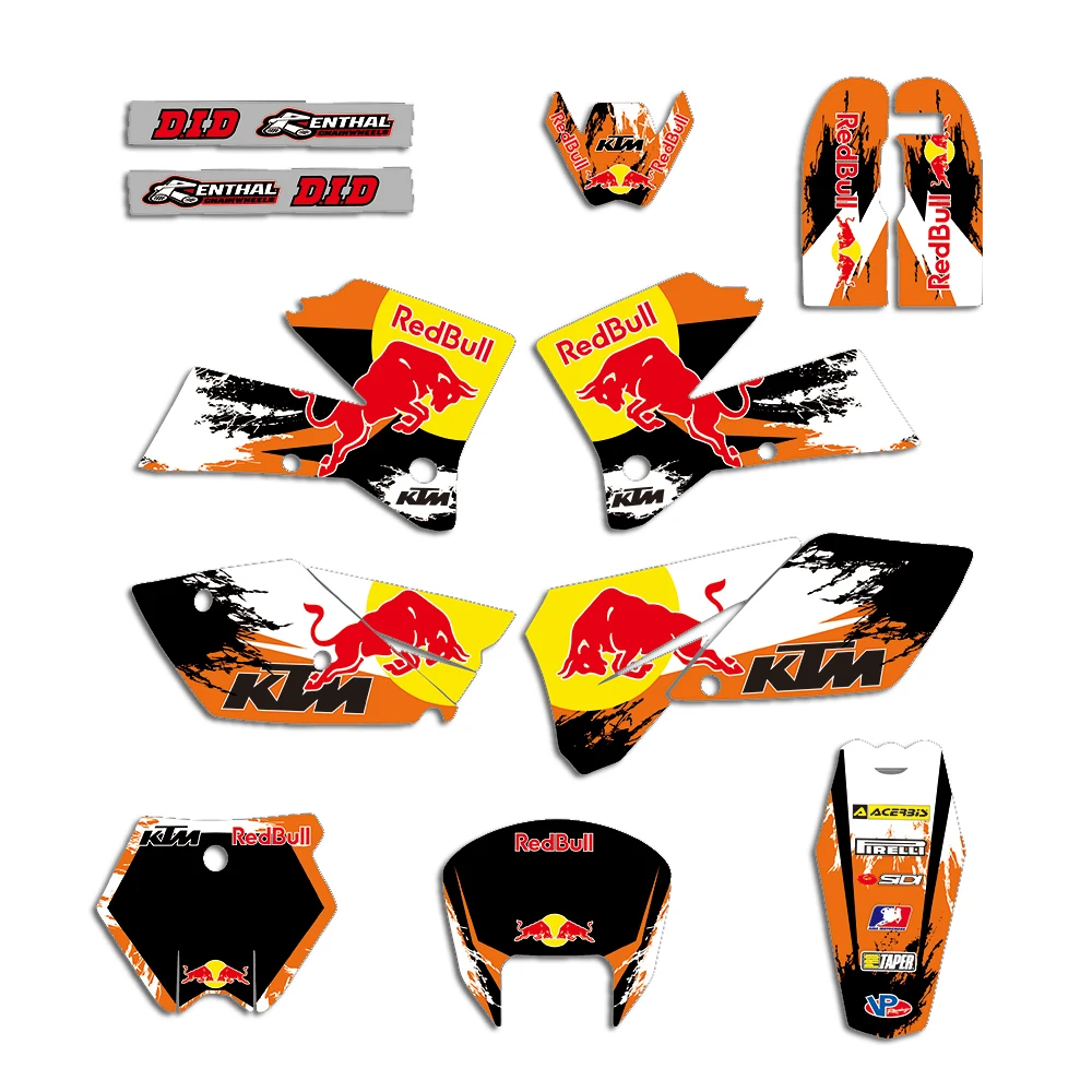 

Customized Decorative Decals Kit For KTM SX 2005 2006 One Set Fairing Stickers Paste Team Background Graphics Dirt Bike Decal