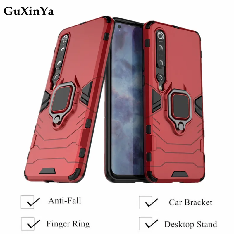 

Phone Case For Xiaomi Mi 10 Pro 5G Cases Luxury Armor Magnetic Ring Back Cover For Xiaomi Mi 10 Pro Funda Xiomi Mi 10 Pro Bumper