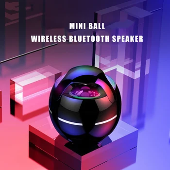 

Bluetooth Speaker Led Portable Mini Wireless Speaker Player USB Radio Fm Mp3 Music Sound Ball for PC Mobile phone