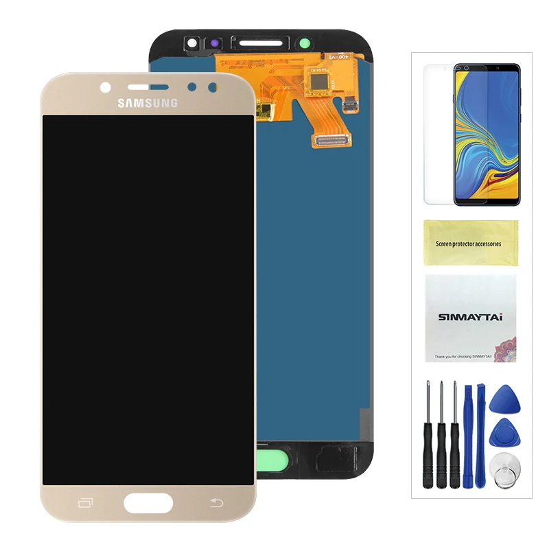 Adjustable Gold Регулируемый ЖК-Дисплей Galaxy J530 для samsung J5, сенсорный экран, дигитайзер J5 Pro J530 J530F, ЖК-дисплей 5,2 дюйма - Цвет: Adjustable Gold