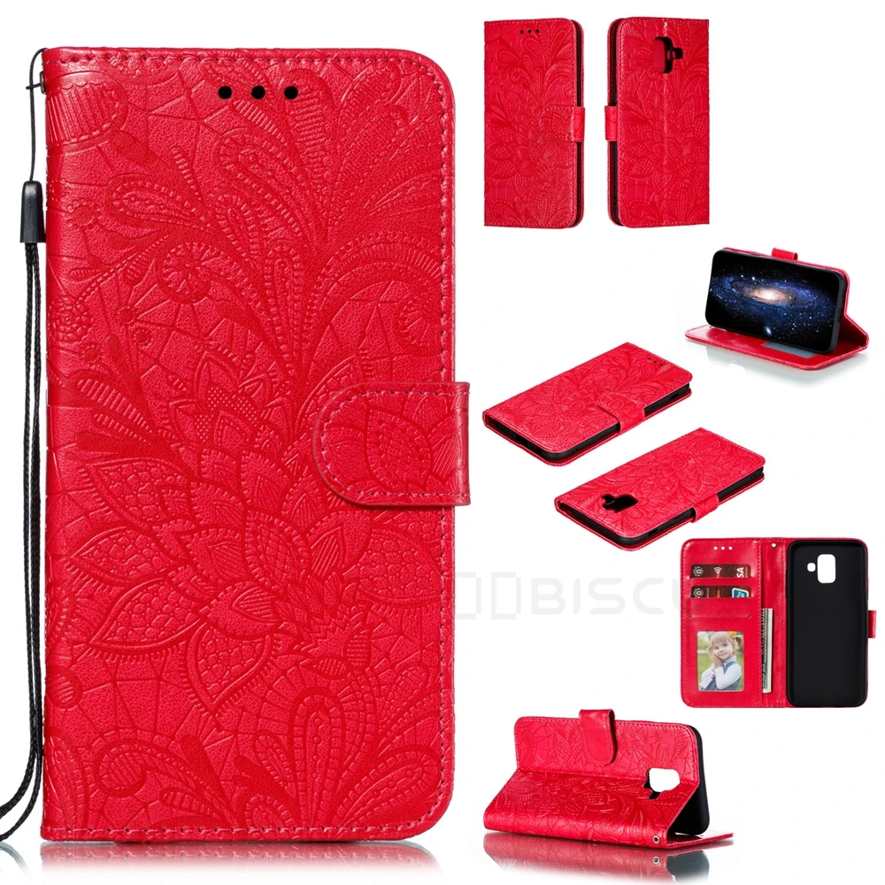 Цветочный кожаный флип-чехол для samsung Galaxy A10 A20 A20e A30 A40 A50 A70 M10 M30 S9 S10 Note 9 10 плюс A6 A7 A8 J4 J6 крышка