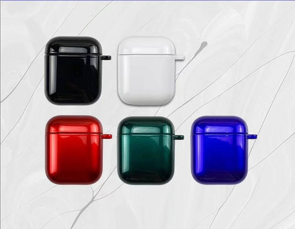 

Glossy for Apple for Airpods Case Cover TPU Hard Dustproof Wireless Earphone Protective for Airpod 1 2 Accessories Skin Boxes