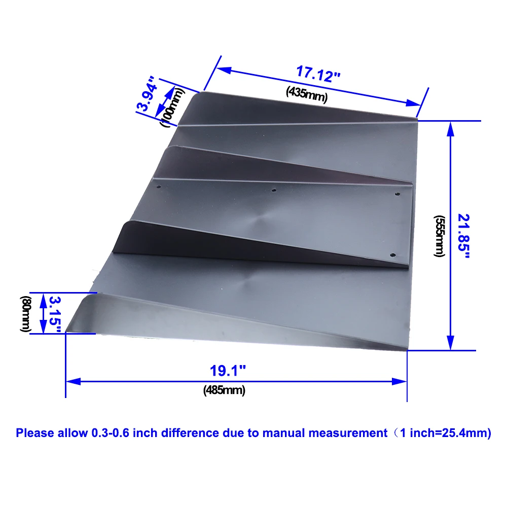 Universal Gloss Schwarz 4 Haifischflossen Auto Hintere Stoßstange