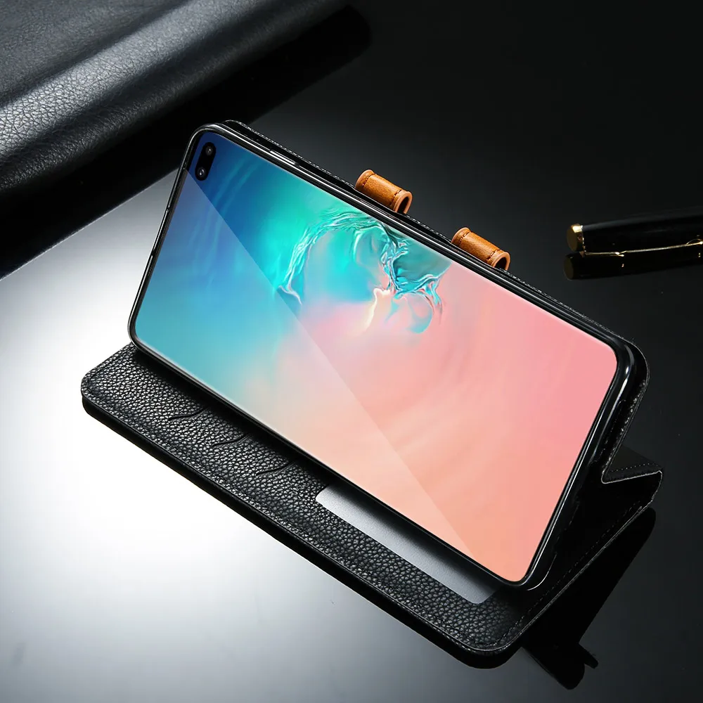 KISSCASE Leather Flip Case For Samsung A5 2017 Leather A7 2018 A8 2018 A9 2018 Cover 3
