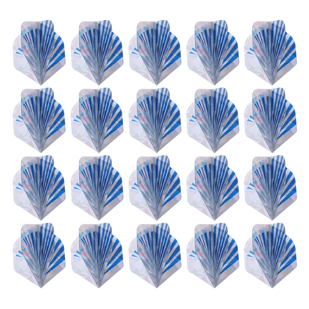 20pcs Dart Flights Standard Geometric Patterns Darts Flights Protectors Darts Accessories Kit