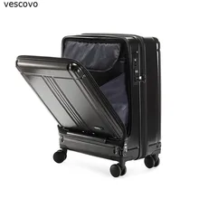 Vescovo, 20 дюймов, высококачественный багаж на колёсиках, Спиннер, кабина для ноутбука, тележка, чемодан на колесиках для мужчин и женщин, чемодан с кодовым замком