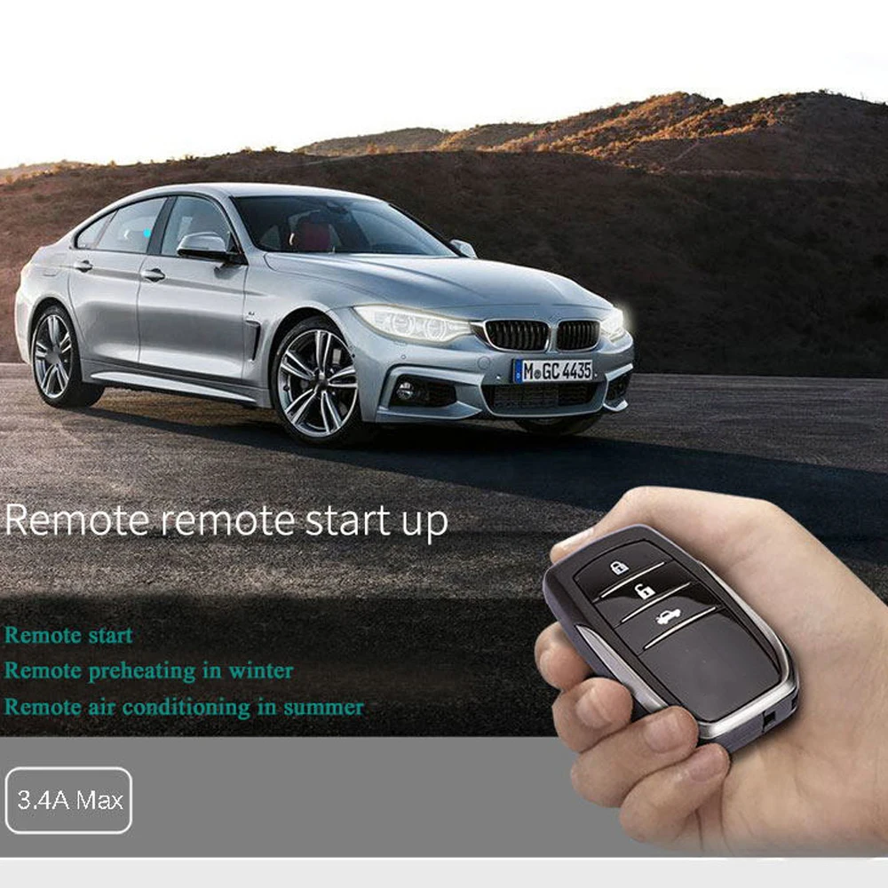 

11Pcs/set Auto Remote Start Car Alarm System Engine Starline Push Button Start Stop SUV Keyless Entry System Car Immobilizers