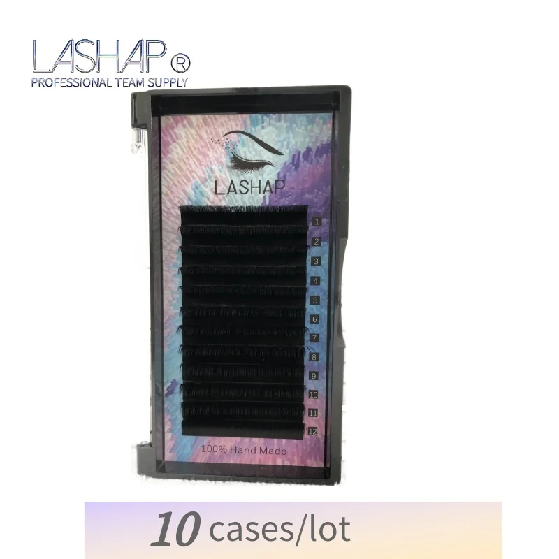 LASHAP 10 коробок для наращивания ресниц высокого качества из искусственной норки Индивидуальные ресницы все размеры накладные ресницы мягкие и натуральные