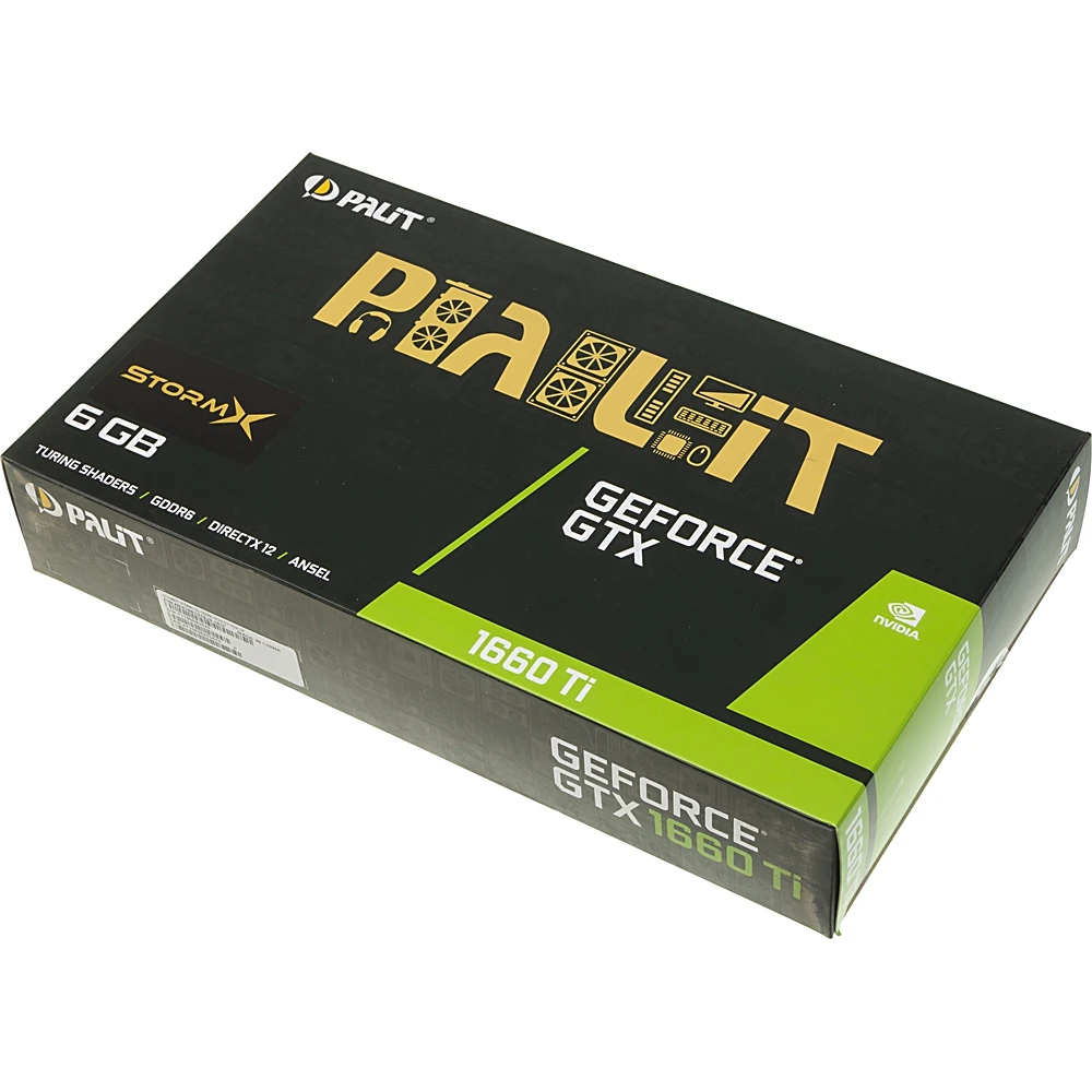 Graphics Card Palit PCI-E PA-GTX1660Ti STORMX 6G NV GTX1660TI 6144 MB 192b GDDR6 1500/12000 DVIx1/HDMIx1