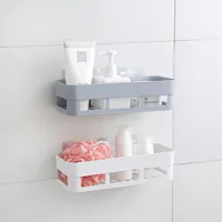 Brief  Bathroom Soap Towel Holder Shelf Wall Vacuum Suction Cup Sponges Storage Basket 1pc 1