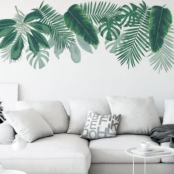 

66*122cm Banana Coconut Leaf Wall Stickers for Bedroom Living room Wall Decor Vinyl PVC Wall Decals Art Murals Home Decoration