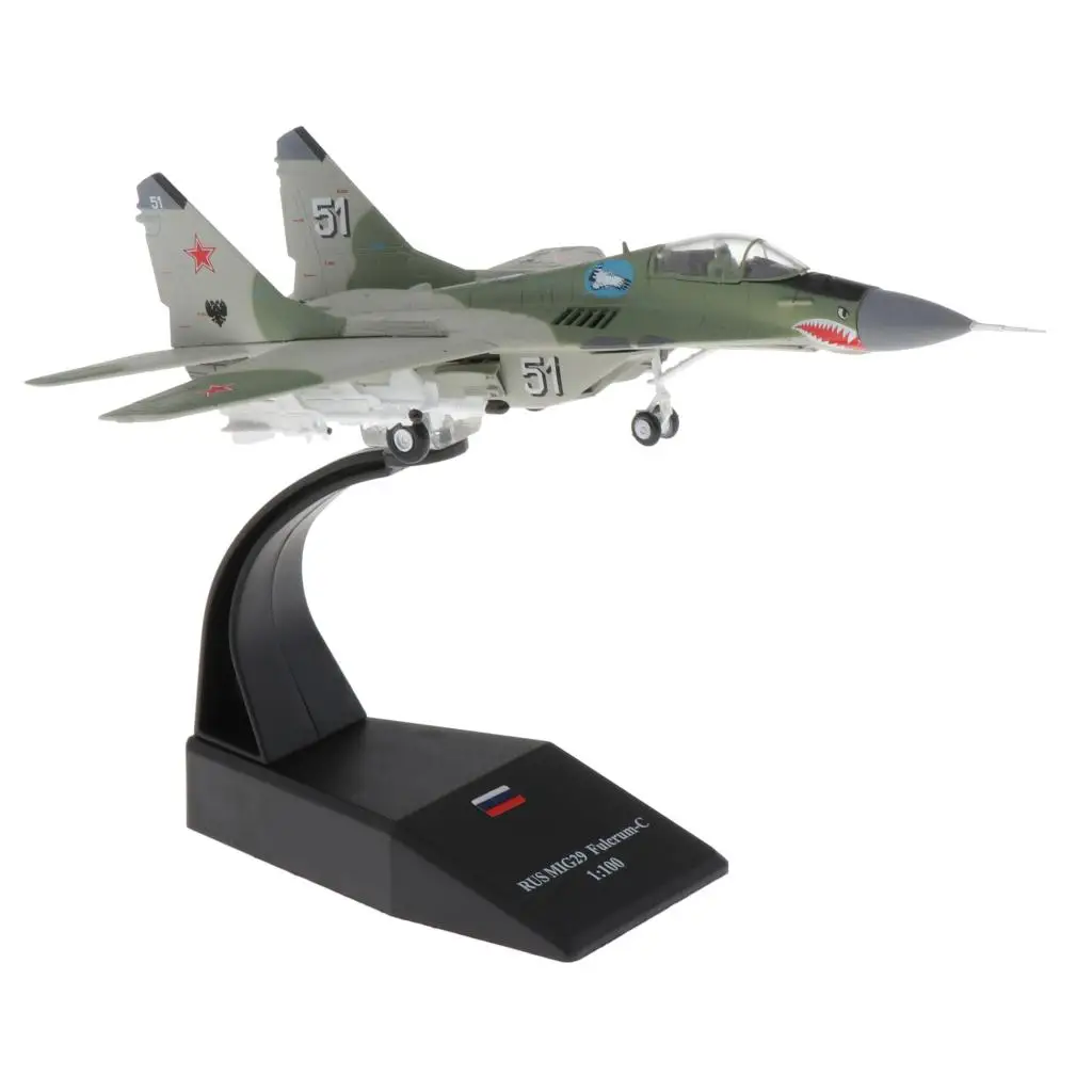 1:100 Scale MIG-29 Fighter Diecast Metal Plane Model Toy for Boys Toys Collection