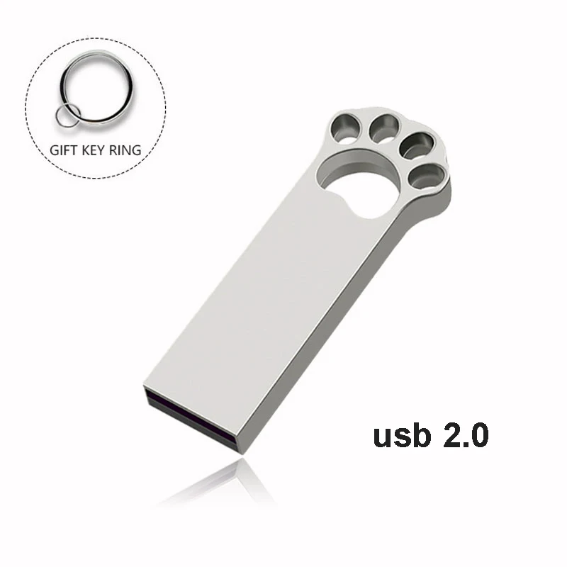 Multi-Function USB 2.0&3.0 Metal cat paw Pen Drive USB Flash Drive 16GB 32GB 64GB 128GB USB Flash Memory Stick Pendrive USB Disk 