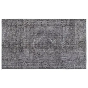 

Handmade Gray Vintage Overdyed Turkish Area Rug 170x296 Cm-5'7''X9'9''