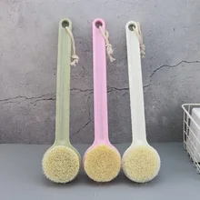 Бытовая щетка для ванной пластиковая с длинной ручкой для мытья полотенец щетка для ванной противоскользящая губка для ванной Прямая Ручка мягкая щётка для чистки Br