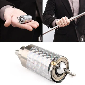 

1pcs Mini Appearing Cane Silver Cudgel Metal Magic Tricks For Professional Magician Stage Street Close Up Illusion