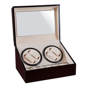 

Automatic Watch Winder Box Wooden Watch Winding Winder Storage Watch Box Collection Display Double Head Silent Motor Box 6+4