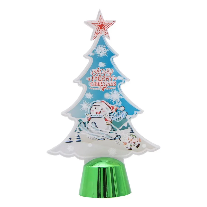 1 Комплект домашний Рождественский светодиодный ночник акриловая елка форма световые украшения для дома Новогоднее рождественское свадебное украшение - Цвет: A7
