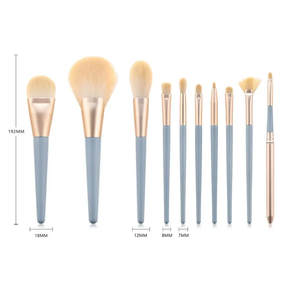 

Makeup Brushes Set 10pcs/lot Eye Make Up Brush Eyeshadow Blending Eyeliner Eyelash Eyebrow Cosmetic Kit Blue new